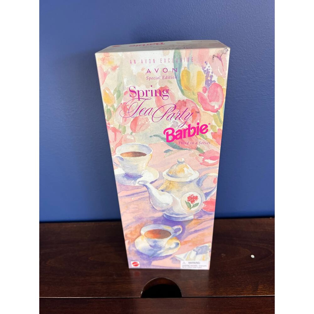 New in Box Avon special edition Spring Tea Party Barbie Third in Series Mattel - Picture 3 of 4